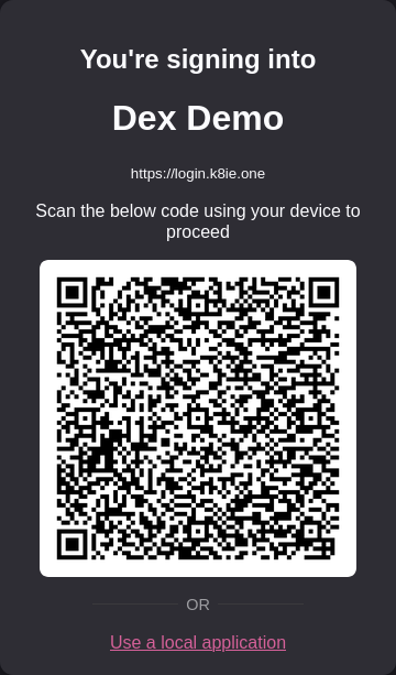 Screenshot of the Quorra login screen